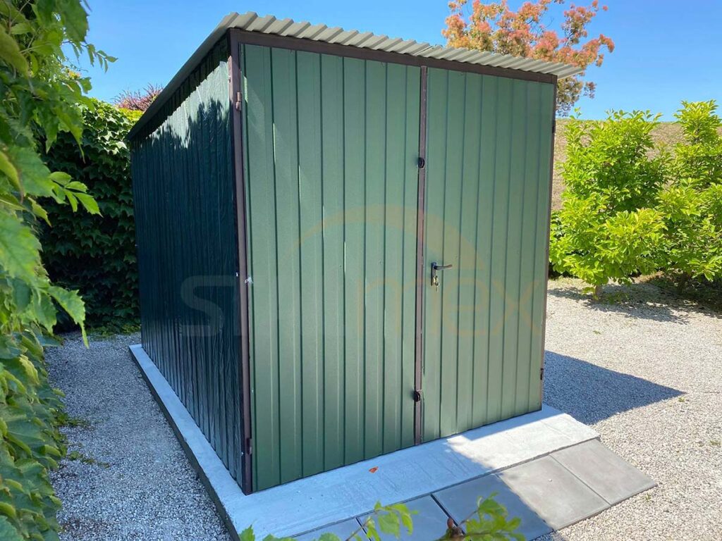 Gerätehaus aus Metall, Blech Gartenhaus Abverkauf, kaufen
